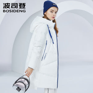 BOSIDENG winter jacket new down coat hooded long parka 90% duck down high quality waterproof thicken light B80141016