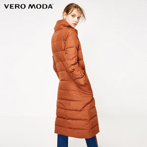 Vero Moda new 90% white duck down side pocket oversize long down jacket women | 318312511