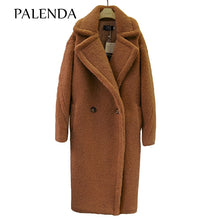 Load image into Gallery viewer, 2019 new teddy coat faux fur long coat women lamb fur coat 10 color thick coat