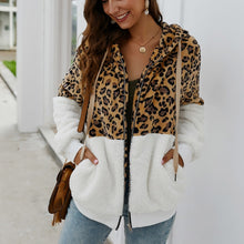 Load image into Gallery viewer, Women Winter Coat Top Long Sleeve Hooded Autumn Warm Jacket Outwear Casual Fashion Leopard Tops Coat Hot Sale Size S-XL