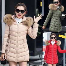 Load image into Gallery viewer, Woman Spring Padded Hooded Long Jacket White Duck Down Female Overcoat Ultra Light Slim Solid Jackets Coat Portable Parkas